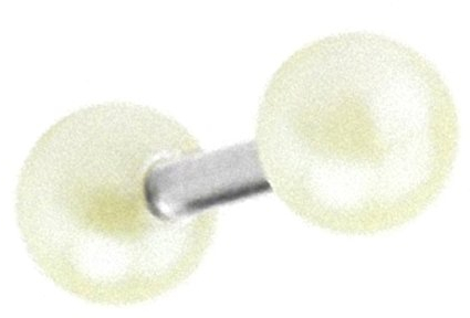 Piersando Tragus Helix Ohr Piercing Cartilage Knorpel Stab Stecker 316 L Chirurgenstahl Perle Kugel Silber Creme
