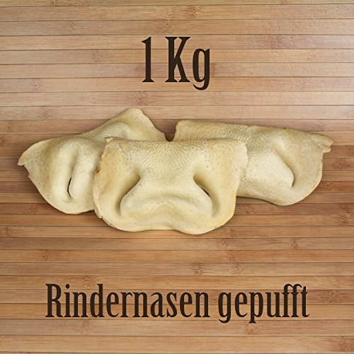 1 Kg Rindernasen gepufft mit Honig Honignasen - wie Schweinenasen Kausnack Kauartikel