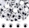TOAOB 210 Stück Selbstklebend Wackelaugen mit Wimpern Runde Schwarz Weiß 12mm Kunststoff Augen für Scrapbooking Kunsthandwerk Zubehör