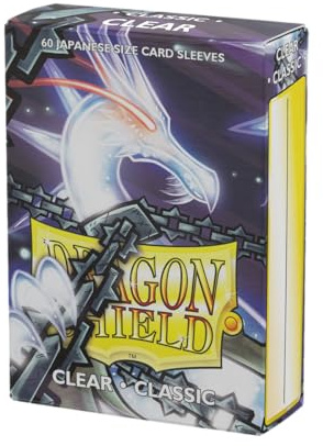 Dragon Shield - Classic Sleeves - Japanese Size | 60 CT - Smooth & Tough Premium TCG Sleeves - Compatible with Yu-Gi-Oh, Naruto, Cardfight & Vanguard | Clear