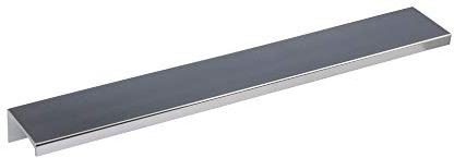 Gedotec Schrankgriff Möbelgriff Küche Griffleiste Chrom poliert Design-Griff Aluminium - GR10145 | Küchengriff eckig für Schubladen | Alu Profilgriff Länge 250 mm | 1 Stück - Schubladengriff Vintage