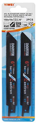 Yintiod S930RFCT Reciprocating Saw Blade 150 mm 6 Inch for Cutting Ceramic Cast Iron Pack of 2