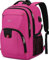 Mochila antirrobo rfid impermeable mochila escolar mochila para computadora portátil hombres puerto USB computadora de trabajo viaje de negocios mochila multifuncional Rosa roja 17,3 pulgadas