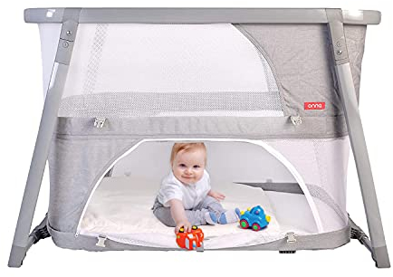 ONNA - Somnia: Minicuna + Cuna de Viaje para tu bebé de 0 a 2 años con Todos los Accesorios incluídos: Mosquitera, Bajera 100% algodón, edredón y Bolsa de Viaje.