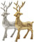 matrasa Hirsch aus Aluminium - Weihnachtsdeko Rentier Dekoration Figur 25 cm - Silber