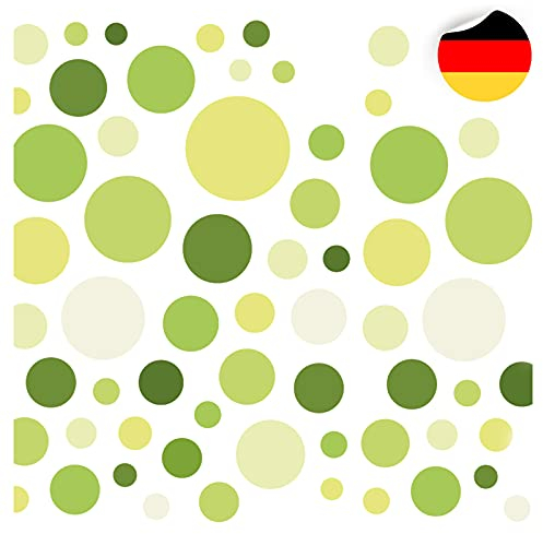 Little Deco 86 Kreise Wandtattoo Kinderzimmer Punkte Wandsticker Set Aufkleber Wanddeko Spielzimmer Babyzimmer Kinder Schlafen Grün DL608