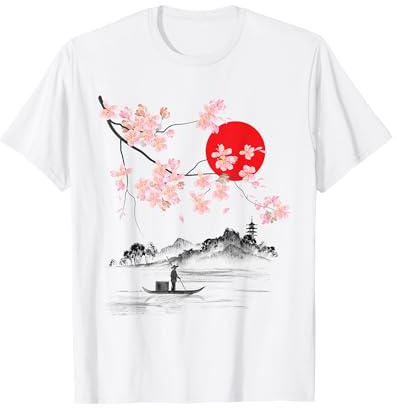 Vintage Cherry Blossom Sakura Japanese Art, Sakura T-Shirt