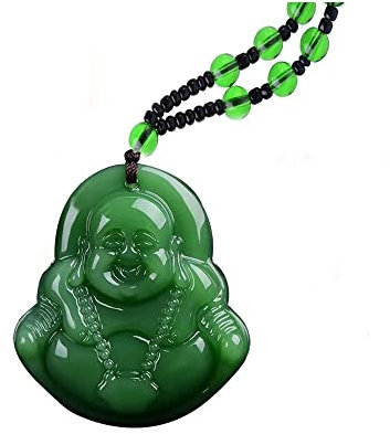 Buddha-Perlenkette aus Obsidian-Stein, imitiert Jade, Buddhismus, Schmuck für Damen und Herren, schützt Glückskette, Imitation Obsidian Stein, Stein, nicht bekannt
