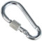 Amig - Moschettone Pompiere in Acciaio Ø6x60mm | Sicurezza con Chiusura a Vite | Resistente Corrosione | Multifunzione per Campeggio e Giardinaggio | Acciaio Galvanizzato | Acciaio Zincato