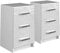 Vicco Nachttisch Irma, Nachtkommode, Weiß Hochglanz, 37.6 x 66 cm 2er Set