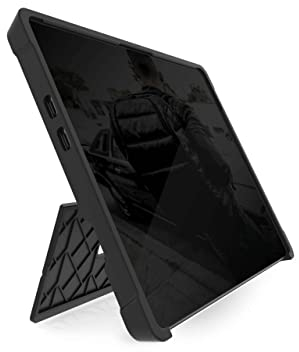 STM Dux Shell Case Schutzhülle für Microsoft Surface Pro 9/10 /11 - schwarz/transparent (Militär Standard, Transparente Rückseite, Standfunktion, Kompatibel mit dem Microsoft TypeCover)