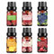 Idezek Ätherisches Öl-Set - 10 ml Bio-Geschenkset mit reinen ätherischen Ölen für die Aromatherapie - ätherische Winteröle Kirsche, Ananas, Erdbeere, Traube, Apfel, Granatapfel