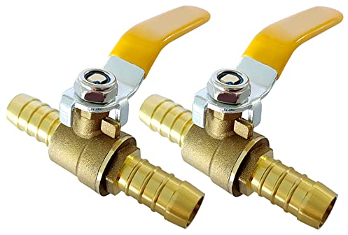 Joywayus 5/8 Messing Kugelhahn für PEX Rohr 2-Wege Kugelabsperrventil Armaturen (2 Stück)