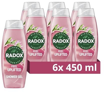 Radox Mineral Therapy Feel Uplifted Shower Gel With Grapefruit & Ginger Scent - 450 ml (Pack of 6)
