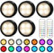 Onumii LED Schrankbeleuchtung Batterie LED Unterbauleuchte Küche Klebepads Kleber auf Licht ohne Kabel mit Tap Control und Fernbedienung (5er Pack Schwarz)