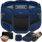 LOVPET® Welpenlaufstall Tierlaufstall Faltbar für Kleintiere Hunde, Katzen Inkl. Hundenapf und Fleece Decke Hundelaufstall Freigehege Oxfordgewebe Pop-up System Indoor & Outdoor, Navyblau