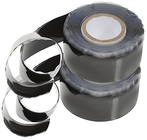 Operitacx 2 Stück Wasserrohr-Reparaturband Silikonband Klebeband Panzerband Schwarze Farbe Eimerband Dichtungsbänder Isolierband Gummi Schwarzes Rohrdichtband