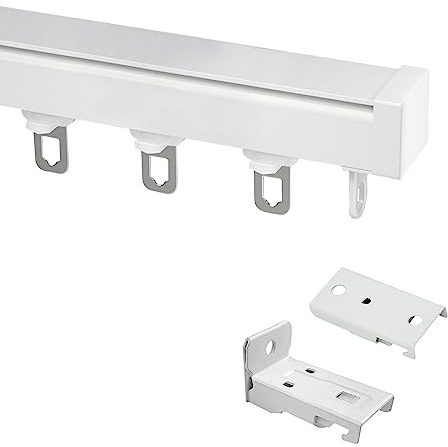 LIYI929GP Rieles para Cortinas Techo, Rieles De Cortina De Techo Soporte Riel, Negro Blanco 1m - 6m Barra De Cortina para Separador De Ambientes Gazebo/Ducha/Dormitorio, Duradero Curtain Track
