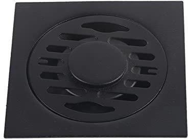 Desagüe De Ducha Cuadrado, Desagüe De Suelo De Acero Inoxidable con Rejilla De Cubierta Extraíble, Evita Que El Olor Entre A Través del Desagüe, Acabado Chapado En Negro(Washing Machine Floor Drain)