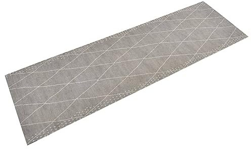 vidaXL Küchenteppich, Küchenläufer rutschfest Waschbar, Teppich Läufer für Küche, Teppichläufer Maschinenwaschbar, Raute 60x180cm Samt