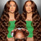 Echthaar Perücke 13x4 HD Lace Front Wig Human Hair Perücke Echthaar Damen Light Chocolate Brown Body Wave Perücke Human Hair Wigs For Black Women 18 Zoll