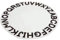 TOPBATHY kinderteppich Runde Bodenmatte runder Teppich Buchstabenlernteppich Geschenk Rundes Bodenkissen Bürodekoration Runde Fußmatten bürostuhl Matte schmücken Baby Polyester Weiß