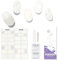 DUKASOU Nagelfolie UV Härtend - 28 Stück UV Gelfolien,Einfach und Bequem UV Gel Strips DIY Gel Nail Sticker ist ein Geschenk für Anfänger, um Nägel zu dekorieren(Weißer Schwan)
