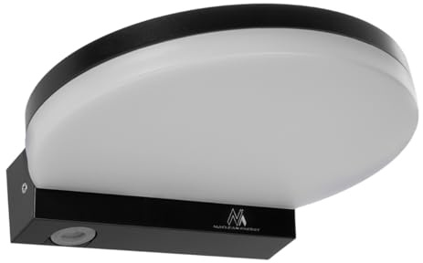 Maclean MCE346 LED Wandlampe 15W 1300lm Wandleuchte IP65 Wasserdicht Außenlampe 4000K Neutralweiß, für Außen- und Innenbereich (Schwarz)