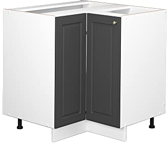 Vicco Eckunterschrank Fame-Line, Anthrazit-Gold, 80.5 cm