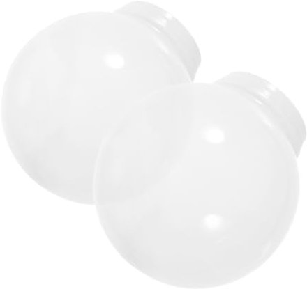 Amosfun 2St Lampenschirm aus Acryl Runde Lichtkugeln runder kugelförmiger Lampenschirm Deckenlampe Weiße Lampenschirm Eleganter Lampenschirm Pendelleuchten Ersatz-Acryl-Farbtöne