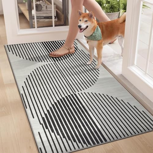 BedLooms Door Mat Indoor & Outdoor 60x110 cm – Non Slip Heavy Duty muddy mats for dogs UK – Stylish & Printed Welcome Front Doormat – Dirt Trapper Kitchen Floor Mat Inside Outside Doormats, Jett