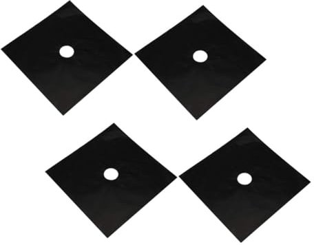 Veemoon 4pcs Gas Stove Cover Oil Cleaning Pad Burner Liner Hob Covers Heat Resistant