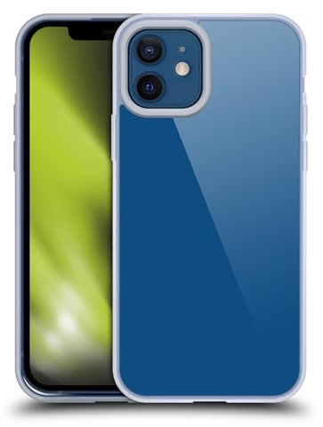 Head Case Designs Blau Blockfarben Gelhülle [Militärischer Schutzgrad] Kompatibel Mit Apple iPhone 12 / iPhone 12 Pro Und Kompatibel Mit MagSafe
