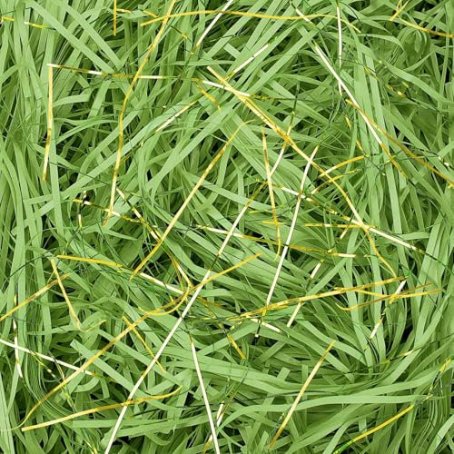 TXXATX 270g Geschreddertes Papier Füllmaterial Geschenk Grün Hamper Shred Raffia Verpackungsmaterial Füllmaterial Geschenk Füllung für Pakete Geschenkbox Präsentkorb DIY Dekorations