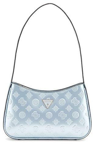 GUESS Arnela Top Zip Shoulder Bag, Puderblaues Logo, Einheitsgröße