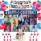 Dekewe 33 PCS Tay-Lor Birthday Decoration, Music Singer Party Supplies, Cake Decoration, Happy Birthday Hanging Banner, Cupcake Toppers, Balloons for Kids