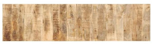 Rantry Kopfteil, 200 cm, Massivholz, unbehandeltes Mangoholz, Kopfteil für Doppelbett, Wandmontage, Industrial-Design