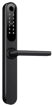 BOT Elektronisches Türschloss, SMART Lock Doorknob, TTlock, Bluetooth, Smart-Funktion – Schloss mit Fingerabdruckleser, Ohne Zylindereinsatz (Schwarz, Ohne Zylindereinsatz)