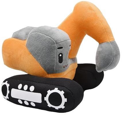 KQWVZ Kinder Plüsch Bagger, 26 * 23cm Plüsch Bagger Spielzeug, Bagger Kissen Plüschtier, Ausgestopftes Bagger Plüschtier,Cartoon-Plüschtier Für Mädchen Und Jungen, Entzückende Stoffpuppen