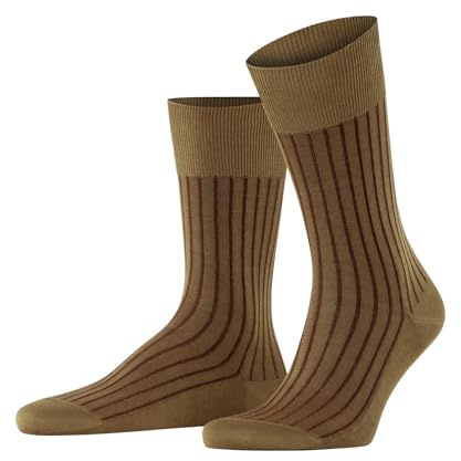 FALKE Men's Shadow M So Cotton Patterned Socks, Yellow Old Brass 1220, 7-8