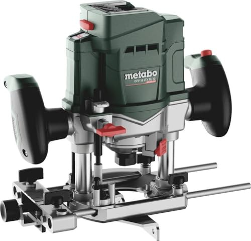 Metabo OFV 18 LTX BL 12 - Fresa a batteria senza batteria e caricatore (18 V, 2 batterie da 5,5 Ah, altezza di sollevamento 50 mm, peso 2,9 kg) 601743830