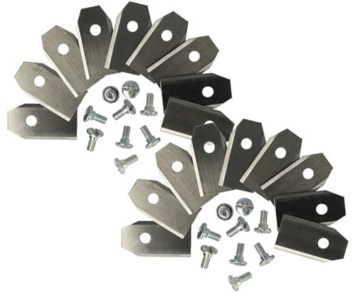 vhbw 18x Ersatz-Messer kompatibel mit Yard Force Xpower 400, X80i Rasenmäher - Ersatzklinge Silber, Stahl