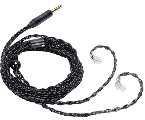 Oreilet Cable Actualización IEM, Auricular 4,4 Mm a Macho a QDC 2 Pines en el Cable Monitor Oído, 1.2m Auriculares IEM Actualizados para ZS10 PRO ZS10PRO 2 AS10PROX ZS10PROX ZSN PRO