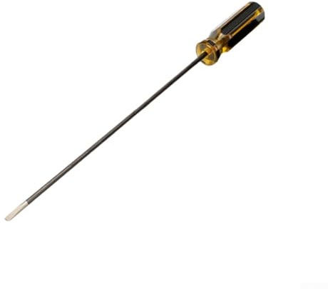 Extra Long 12 Inch Slotted and Cross Screwdriver with Magnetic Tip for Sewing Machine and Automotive Repairs Featuring Chrome Vanadium Steel (Slotted Screwdriver)