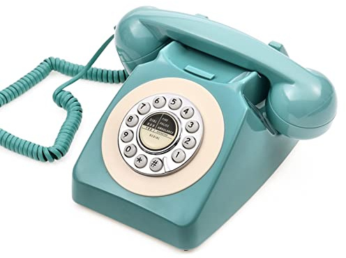 Garosa Schnurgebundenes Desktop-Telefon, ABS-Material, Einstellbare Anruf- und Klingellautstärke, Festnetztelefon Im Vintage-Stil für den Heim- und Bürogebrauch