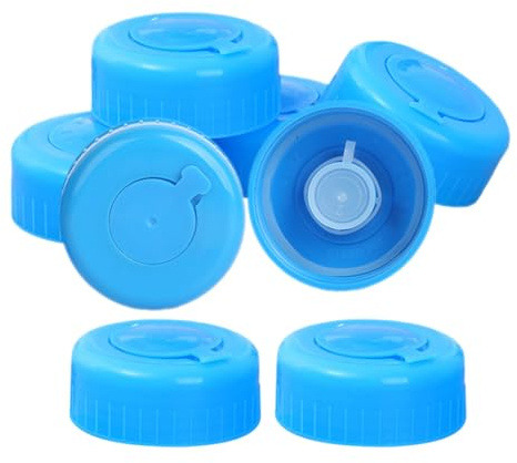 STAHAD Lot de 8 Bouchons Anti-fuite Universels pour Bouteille D'eau, Couvercles Hermétiques Réutilisables en Plastique Solide, Compatibles Distributeurs D'eau, Prévention