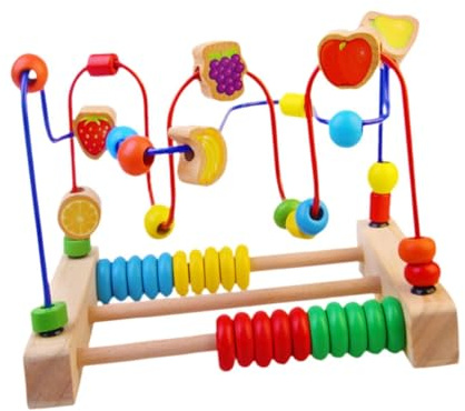 Milageto Laberinto de de Madera, Juguete Educativo, Juegos Circulares, coordinación Mano-Ojo, Rodillo de de Colores, Juguete para niños,