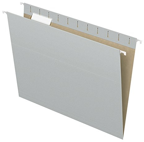 Pendaflex Hängemappen aus recyceltem Material, Briefgröße, grau, 1/5 Schnitt, 25/BX (81604)