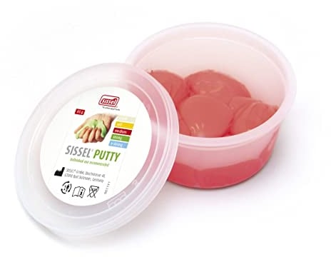 SISSEL® Putty Rot/Medium | Finger- und Handübungen | Therapieknete für Flexibilität & Feinmotorik | Unterarm-Muskulatur Stärkung | Für Muskelentwicklung & Heilung
