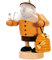 KWO Räuchermann Erzgebirge Imker 19cm - Original Erzgebirge Volkskunst - Echte Handarbeit aus Holz - Braun